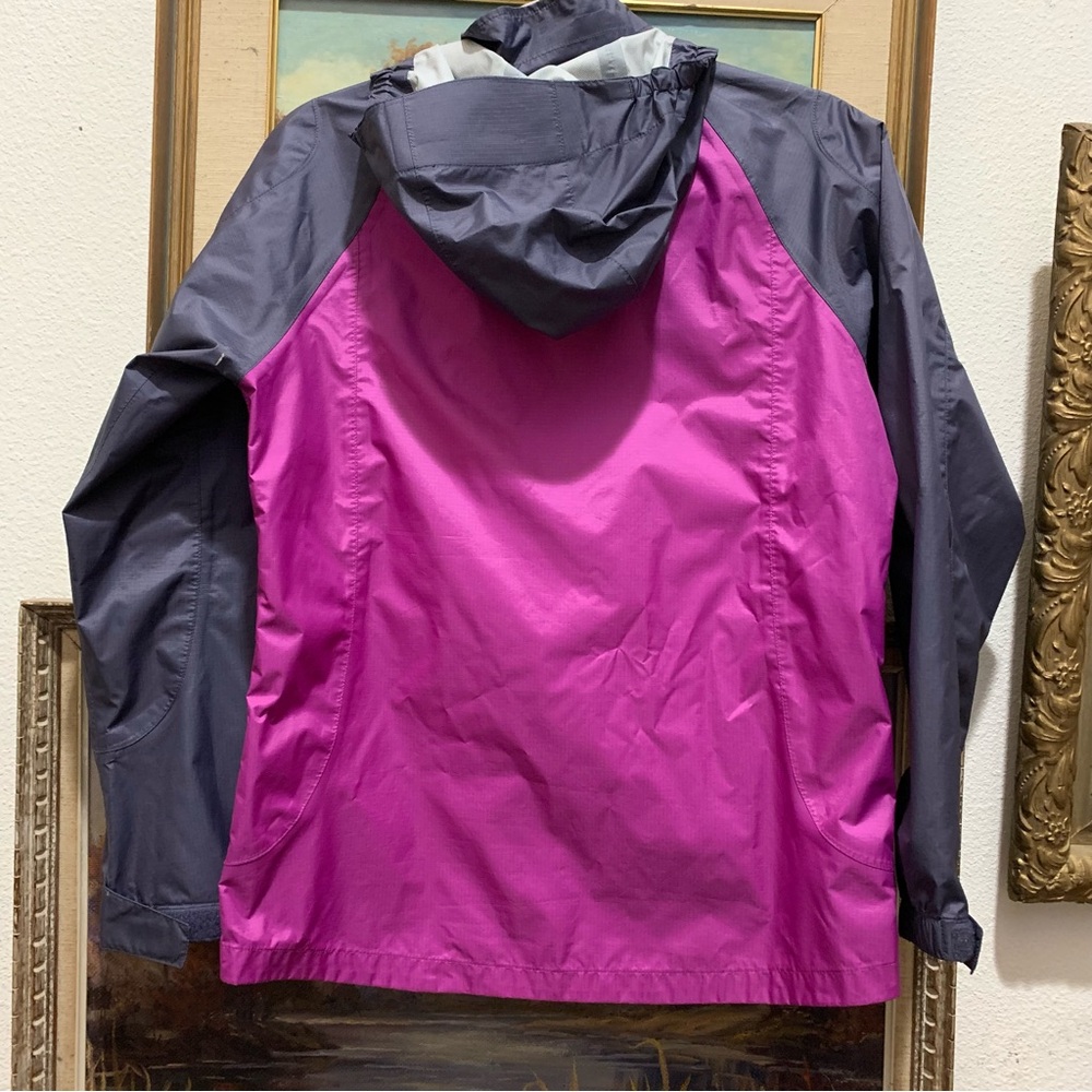 REI girls pink and gray rain jacket XL (18) - Picture 2 of 4